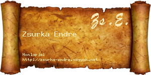 Zsurka Endre névjegykártya